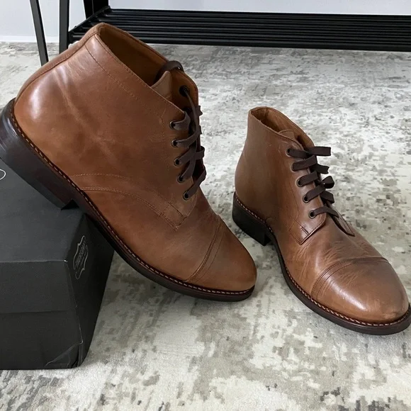 Thursday Boot Company Men's Tan Leather Boots - Picture 2 of 4